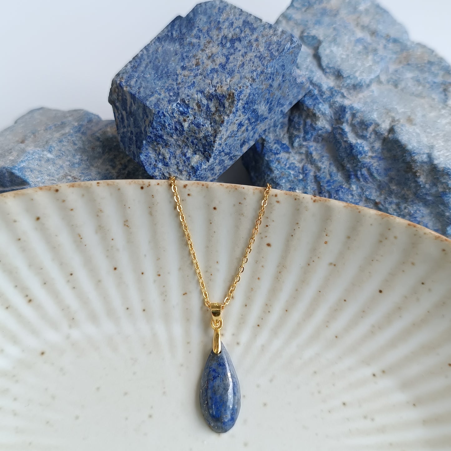 Classic Lapis Lazuli Necklace (Slim)