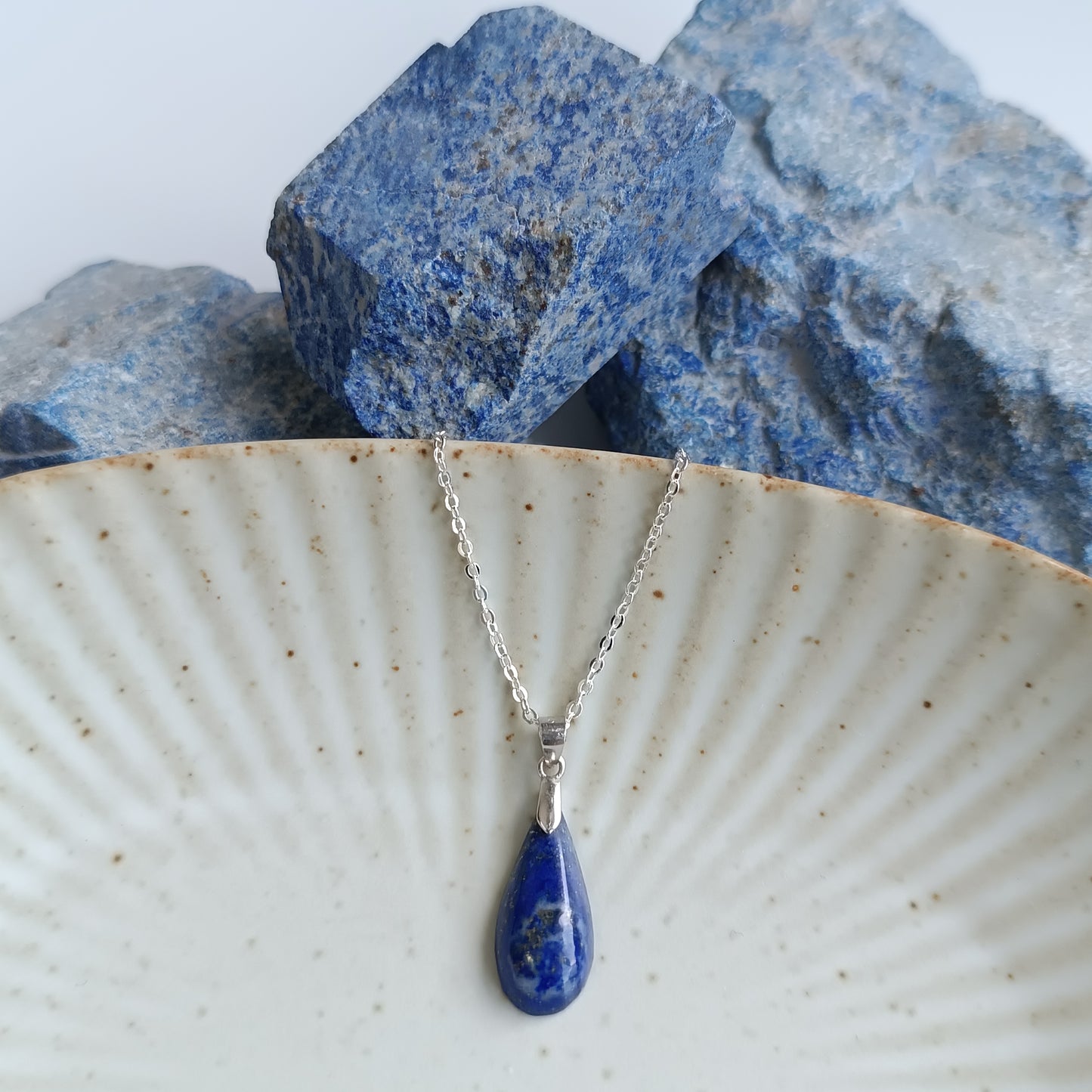 Classic Lapis Lazuli Necklace (Slim)