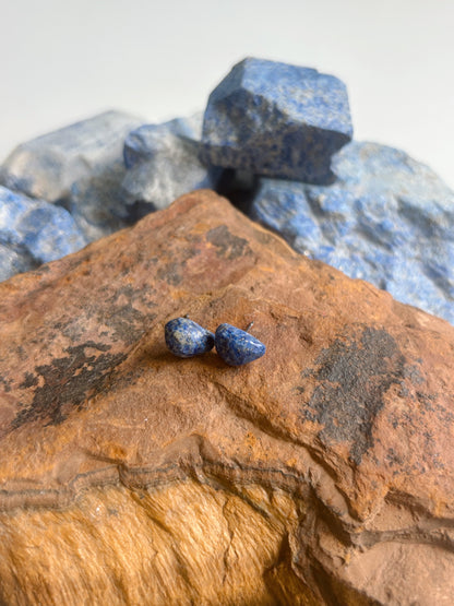 Lapis Lazuli Stud Earrings