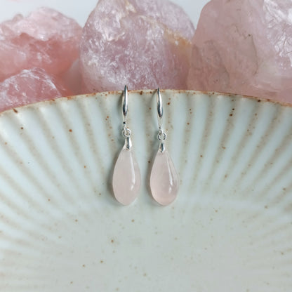 Rose Quartz Drop Earrings