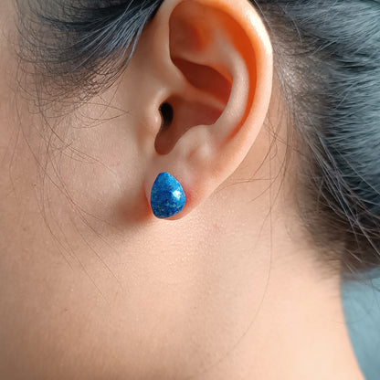 Lapis Lazuli Stud Earrings