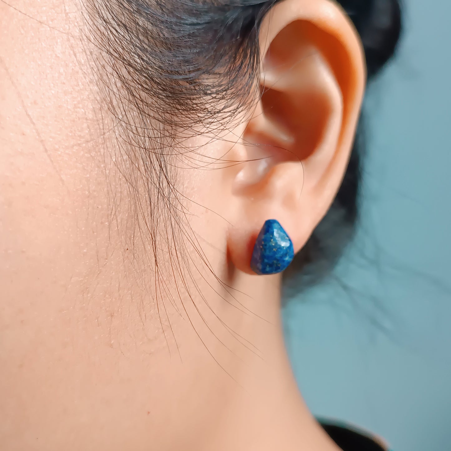 Lapis Lazuli Stud Earrings